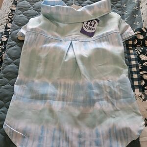 Blue and White Dog Shirt